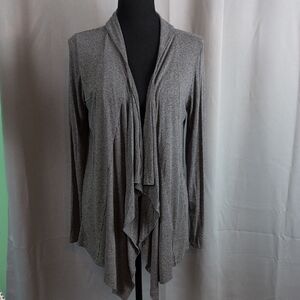 Chic Women's Gray Open Front Cardigan
